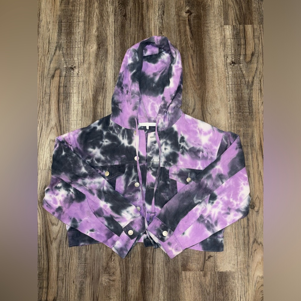 USED Women Crop Tie Dye Jacket